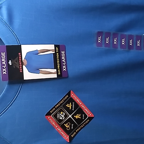 Zeroxposur 50+ sun protection shirt in Blue Men's size XXL 100% polyester - Picture 2 of 7